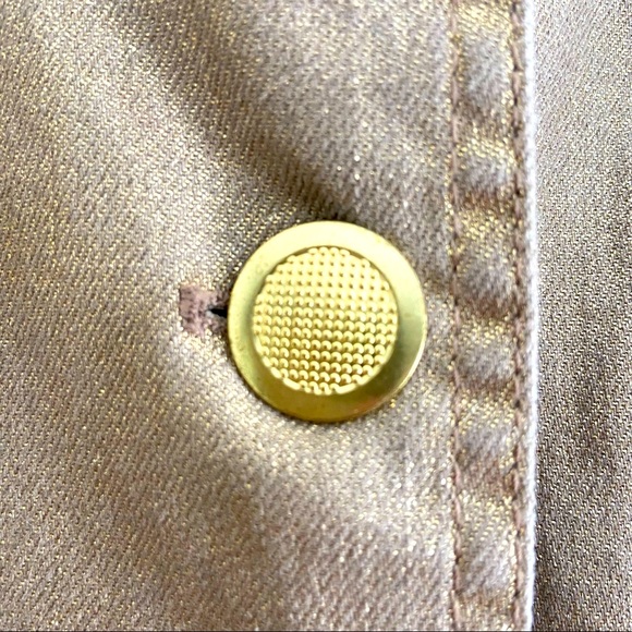 Chico’s Platinum Denim Jacket in Gold Size L - Picture 3 of 7